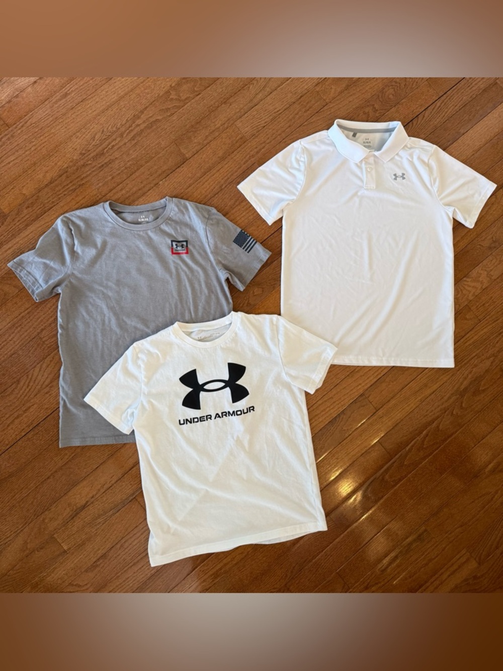 Under Armour Boys' Short Sleeve Tee & Polo Set - White & Gray